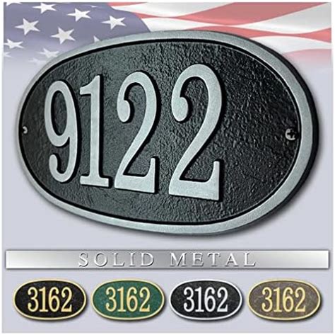 whitehall personalized cast metal oval house number custom address plaque|Whitehall™ Personalized Cast Metal Address plaque .